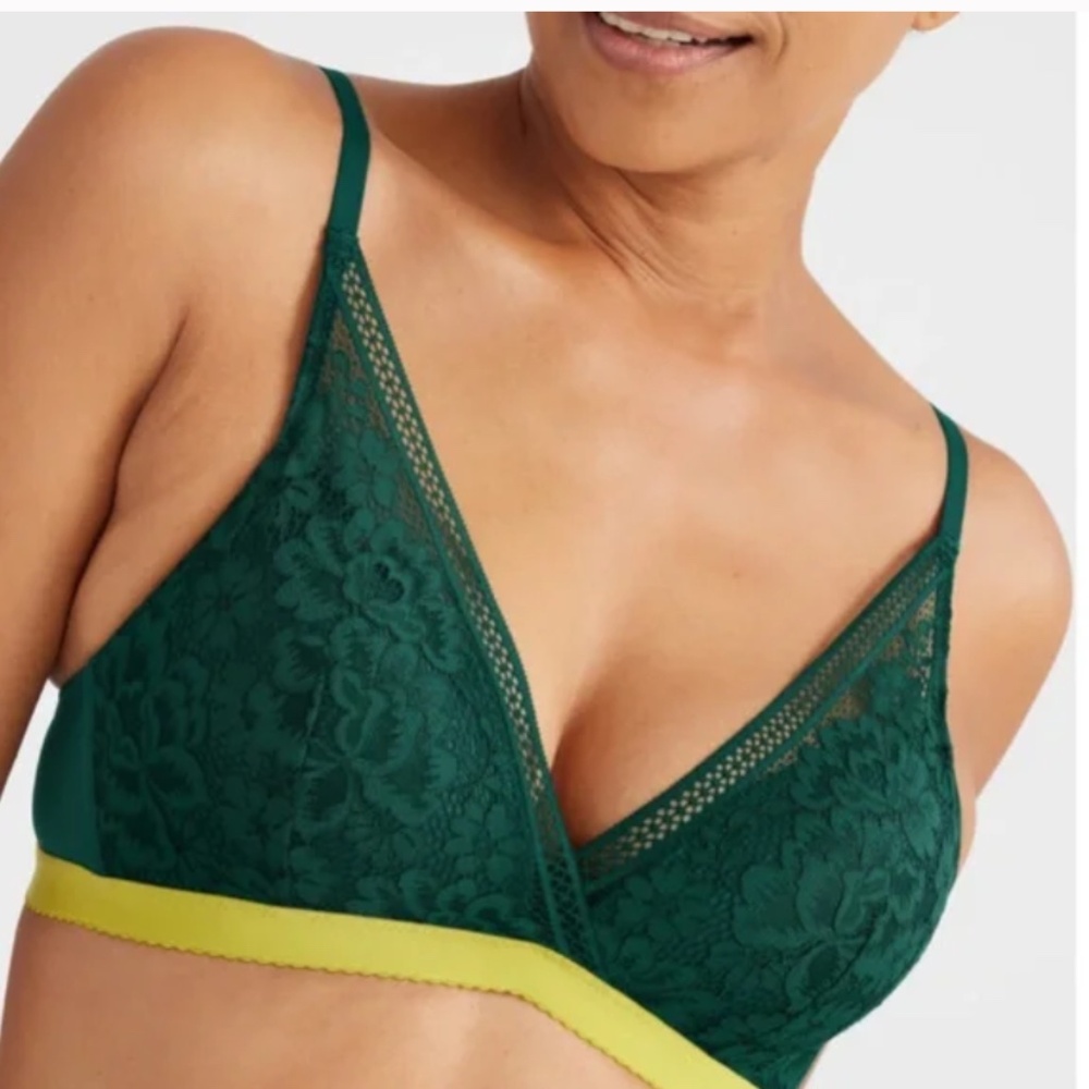 Knix Green Lace Bra